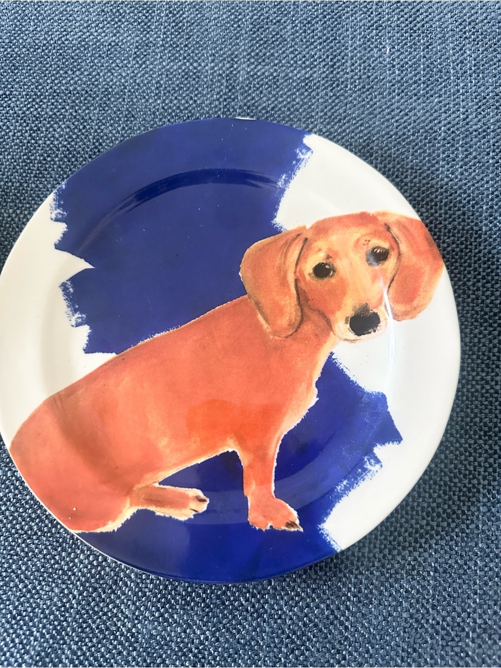 Anthropologie Sally Muir Dog A Day Graphic Stoneware Plates (2) - Picture 3 of 6